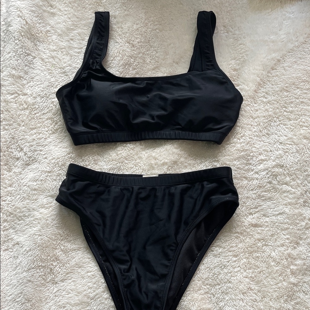 Black High Waisted Bikini Set